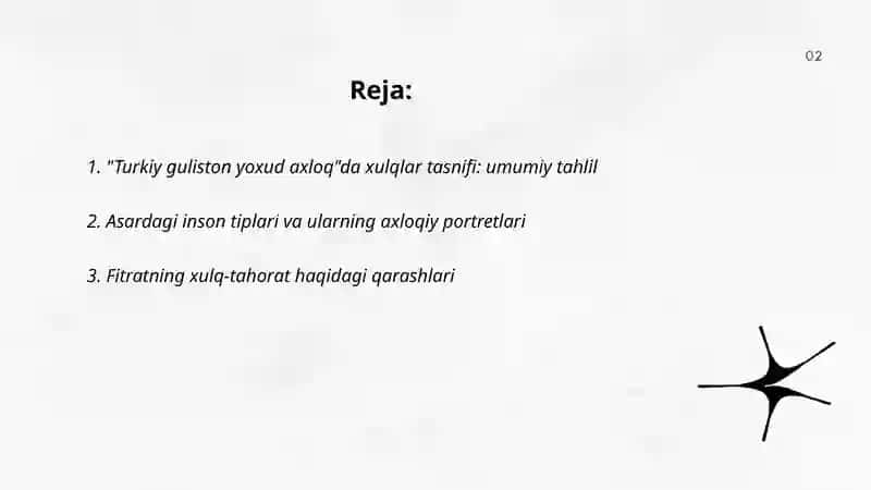 Turkiy guliston yoxud axloq asarida xulqlar tasnifi 2