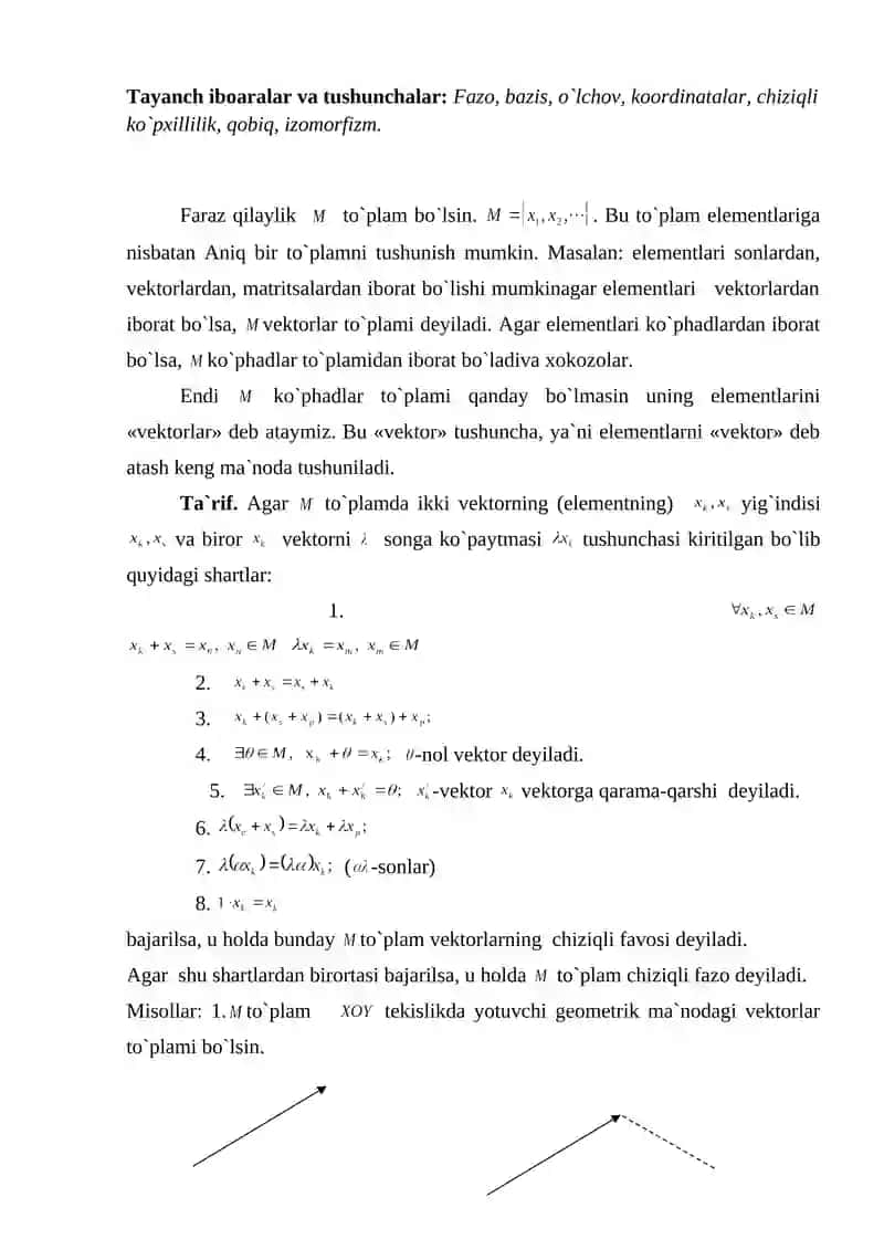 Chiziqli Fazolar 2