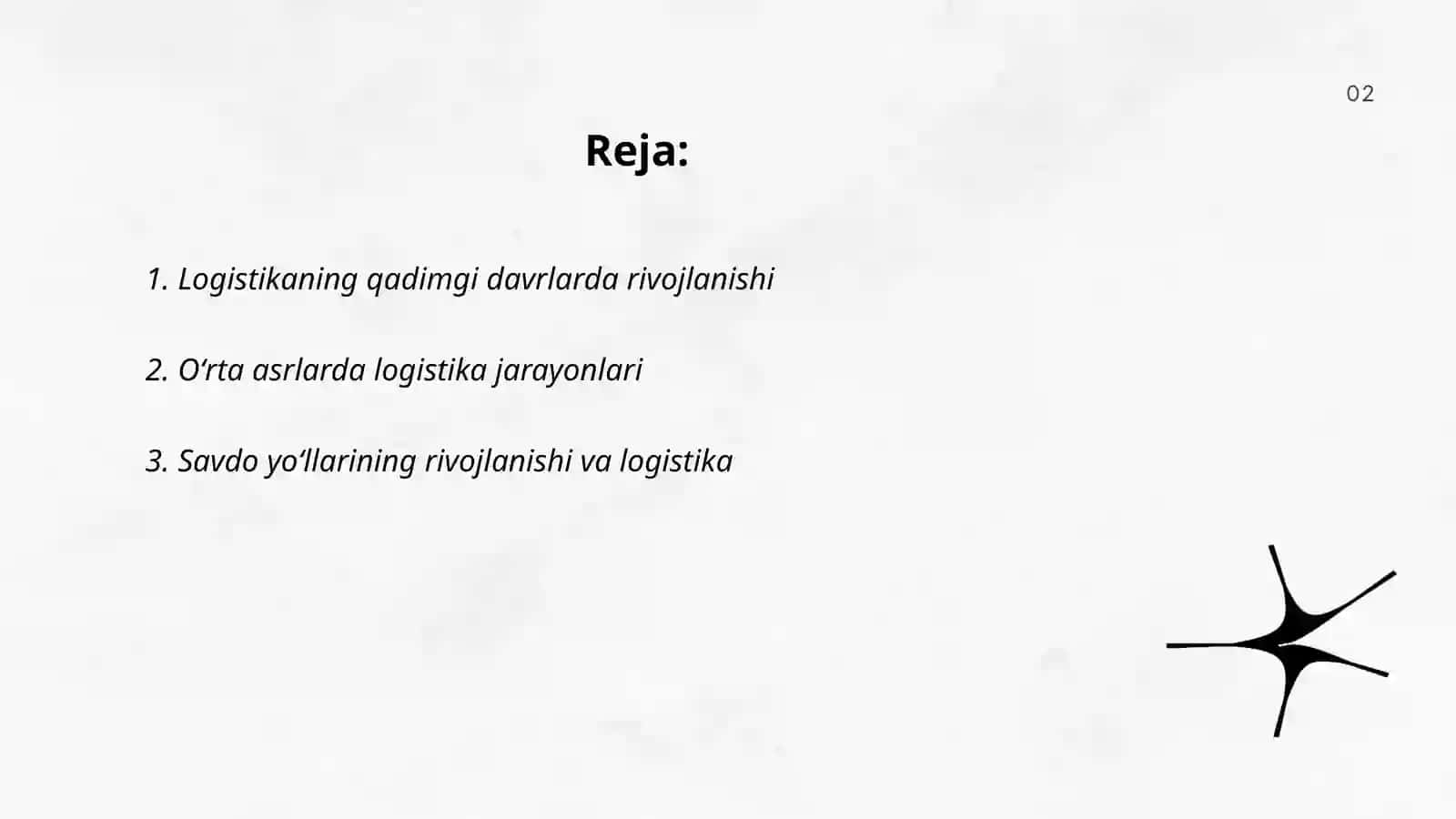 Logistikaning rivojlanish tarixi 2