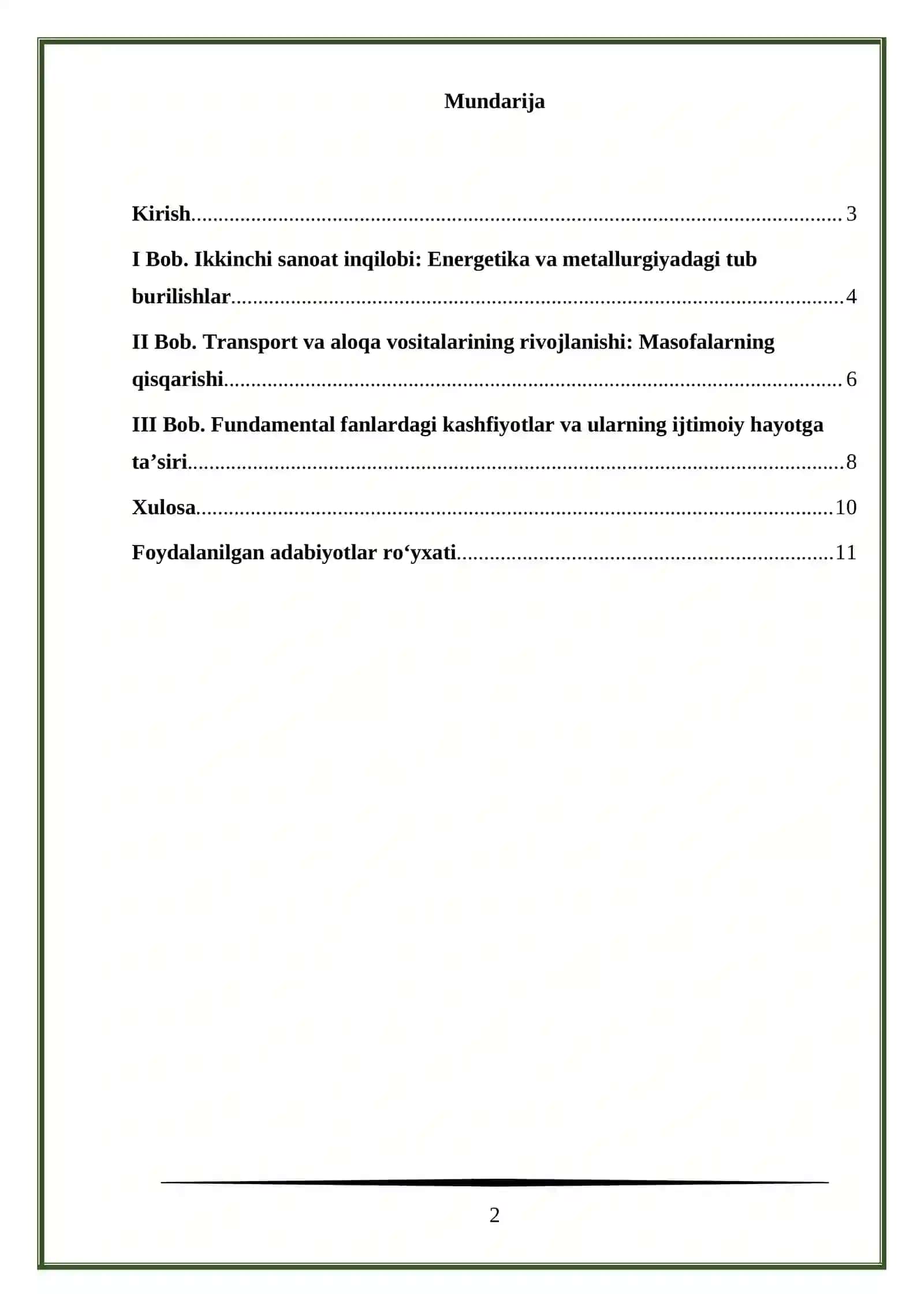 “19- asr oxiri 20- asr boshlarida fan texnika inqilobi” 2