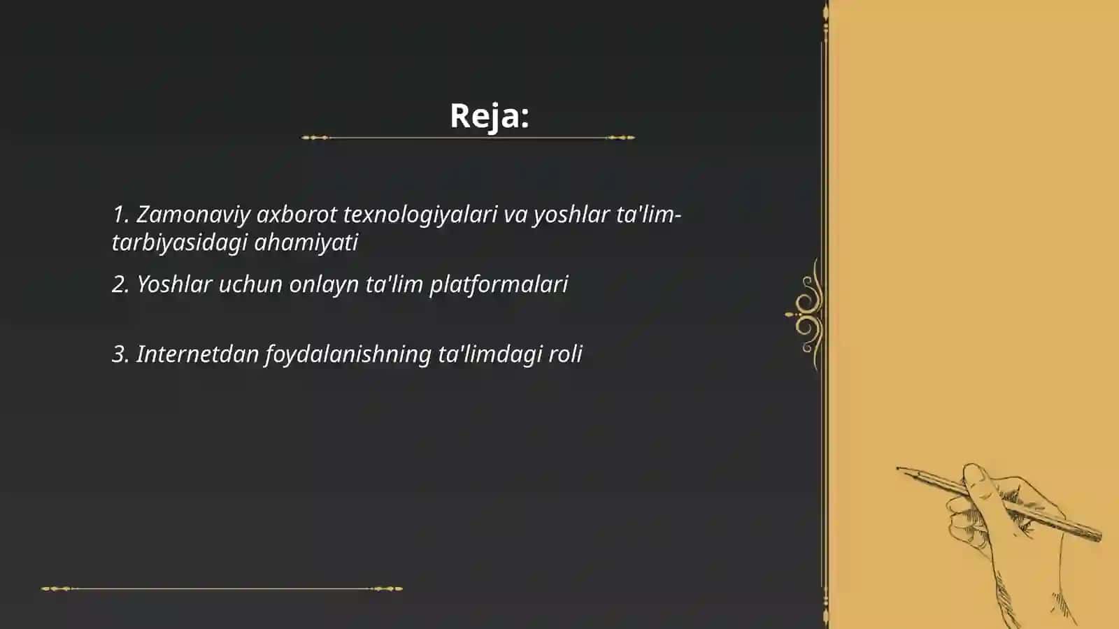 Yoshlar ta'lim- tarbiyasida zamonaviy axborot texnologiyalarning o'rni va ahamiyati 2