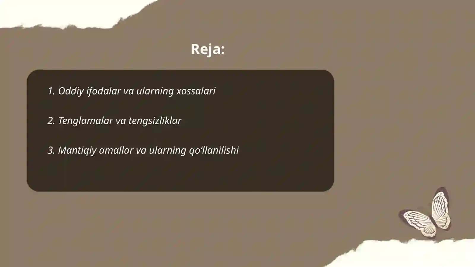 Pridekatlar va ular ustida amallar 2