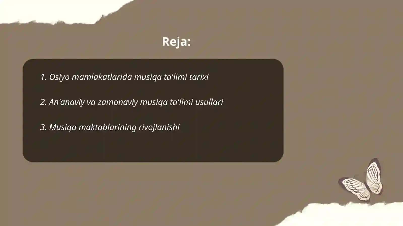 Osiyo mamlakatlarida musiqa ta'limi tarixi 2
