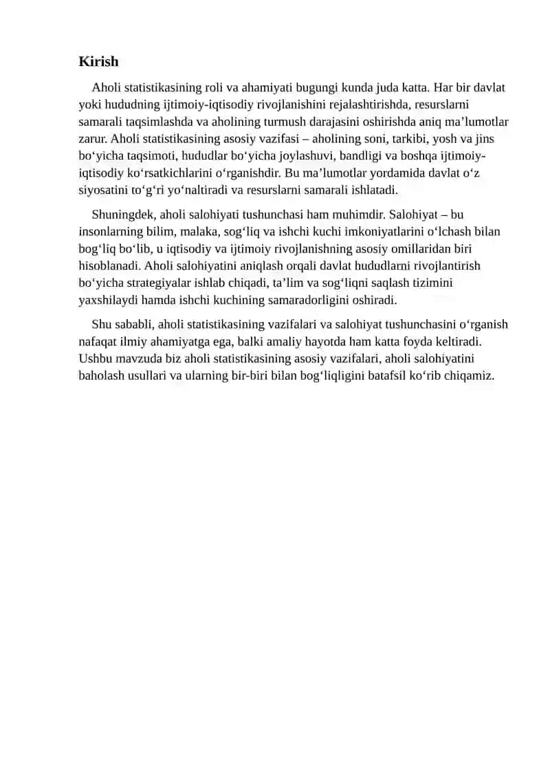 Aholi statistikasi 2