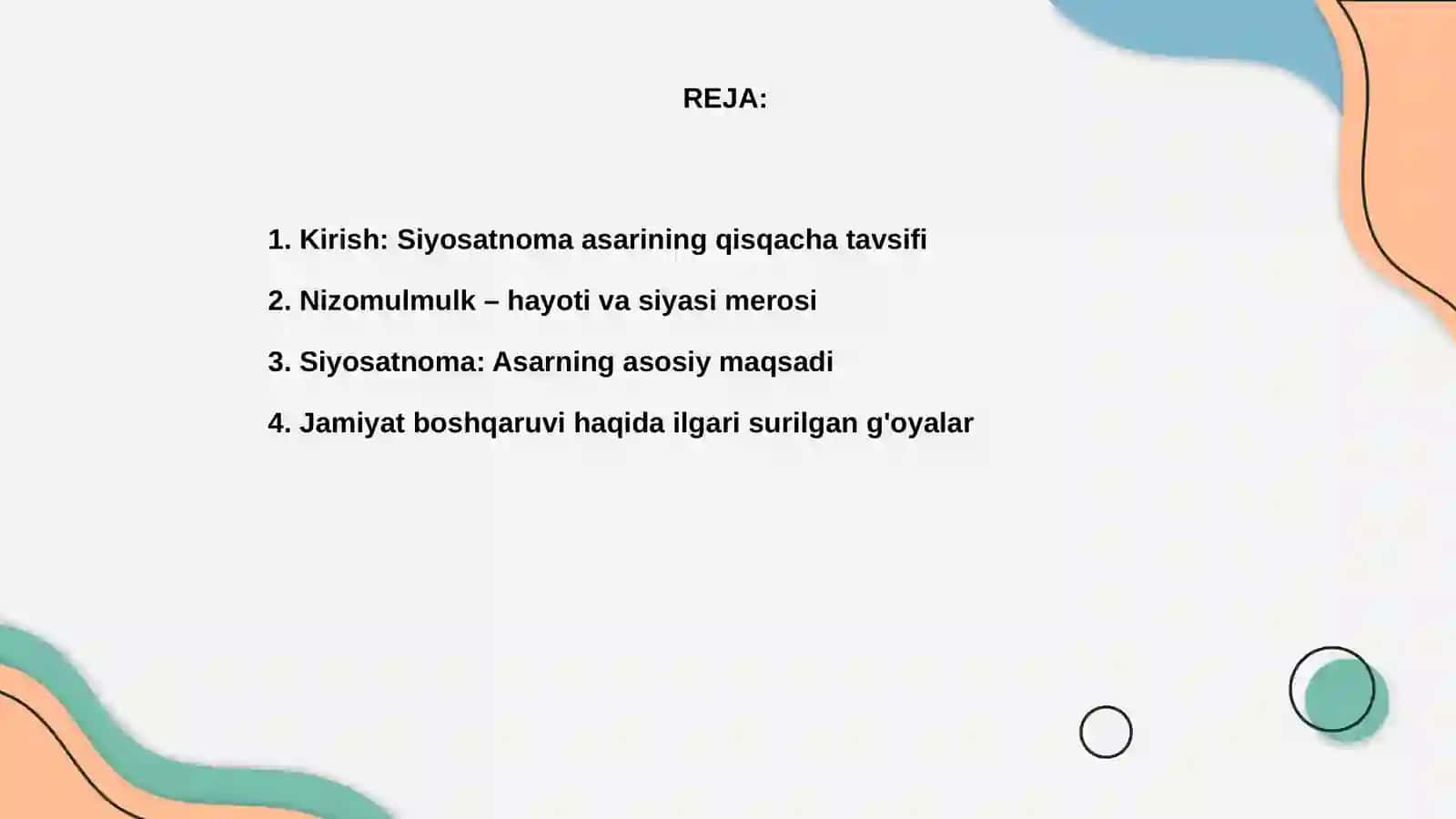 Nizomulmulkning Siyosatnoma asari 2