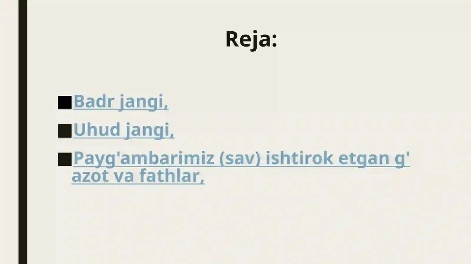 Paygambarimiz gazotlari haqida 2