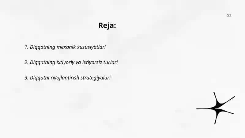 Diqqat xususiyatlari 2
