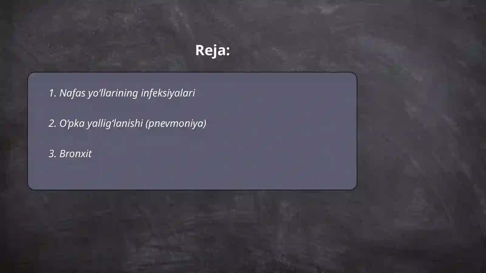 Nafas tizimi kasalliklari 2
