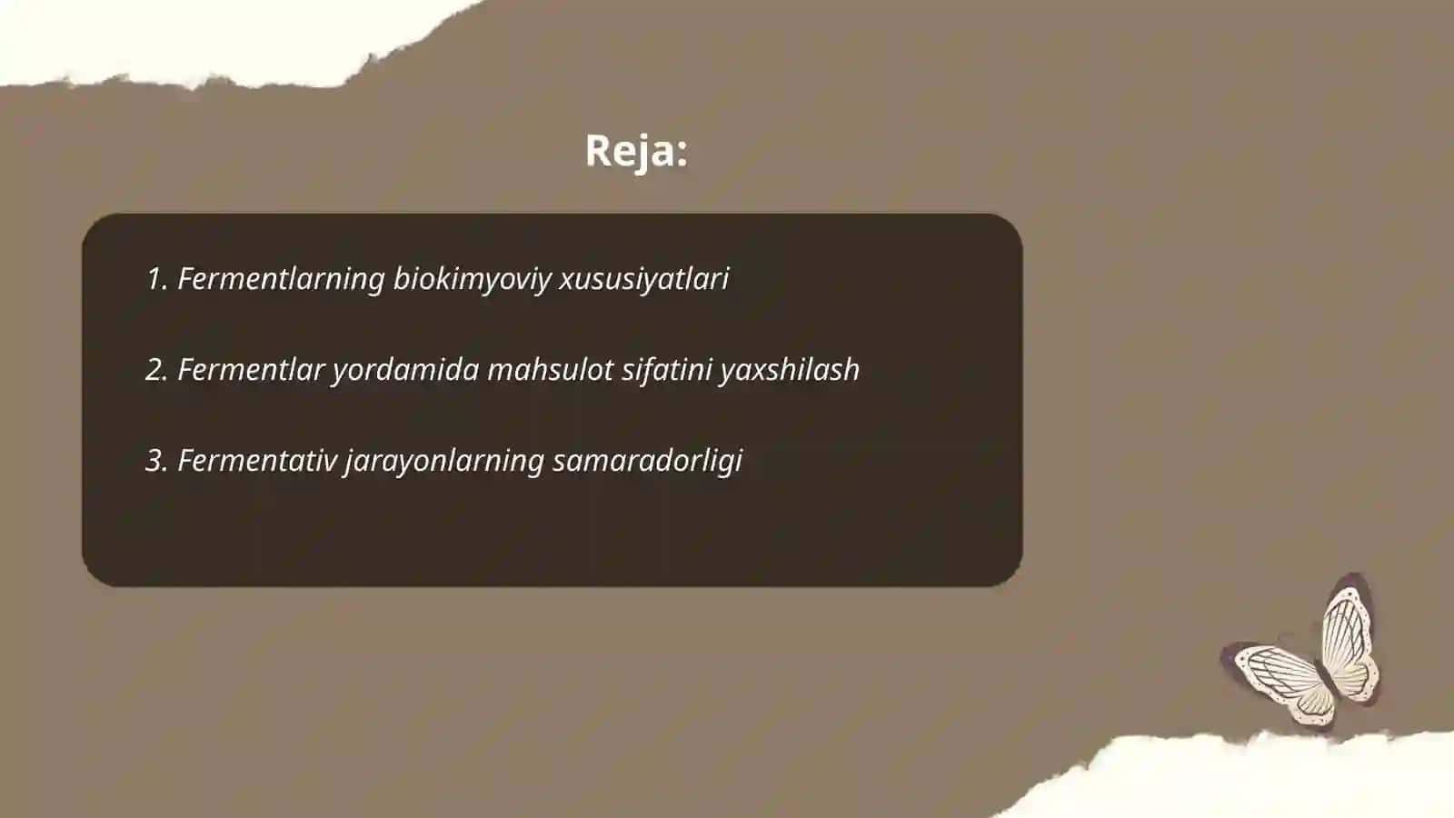 Fermentlarning biokimyoviy xususiyatlari 2