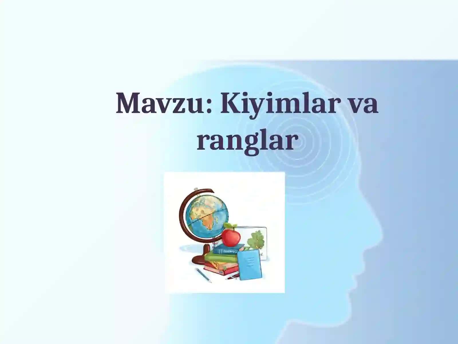 Kiyimlar va ranglar 2