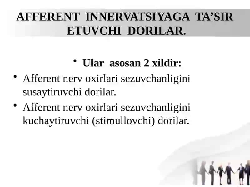 AFFERENT INNERVATSIYAGA TA’SIRETUVCHI DORILAR 2