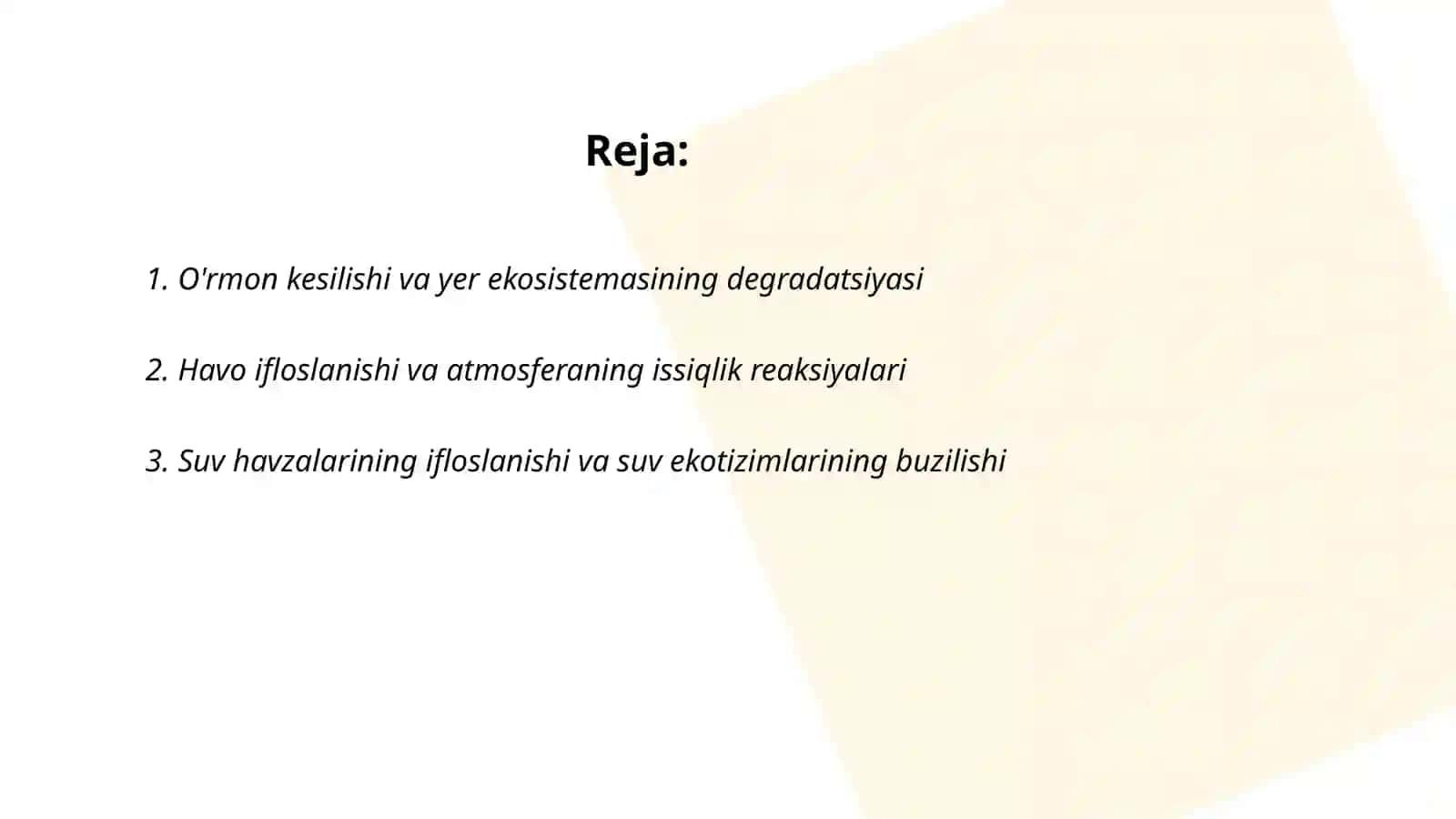 Inson faoliyatining tabiatga tasiri va tabiatning javobi 2