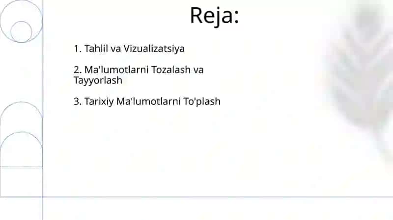 Tarixiy ma'lumotlar tayyorlash 2