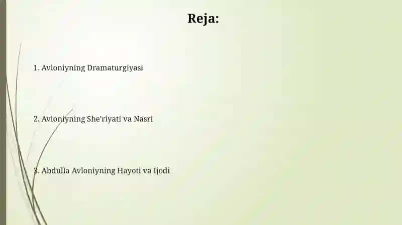 Abdulla Avloniyning Dramaturgiyasi 2