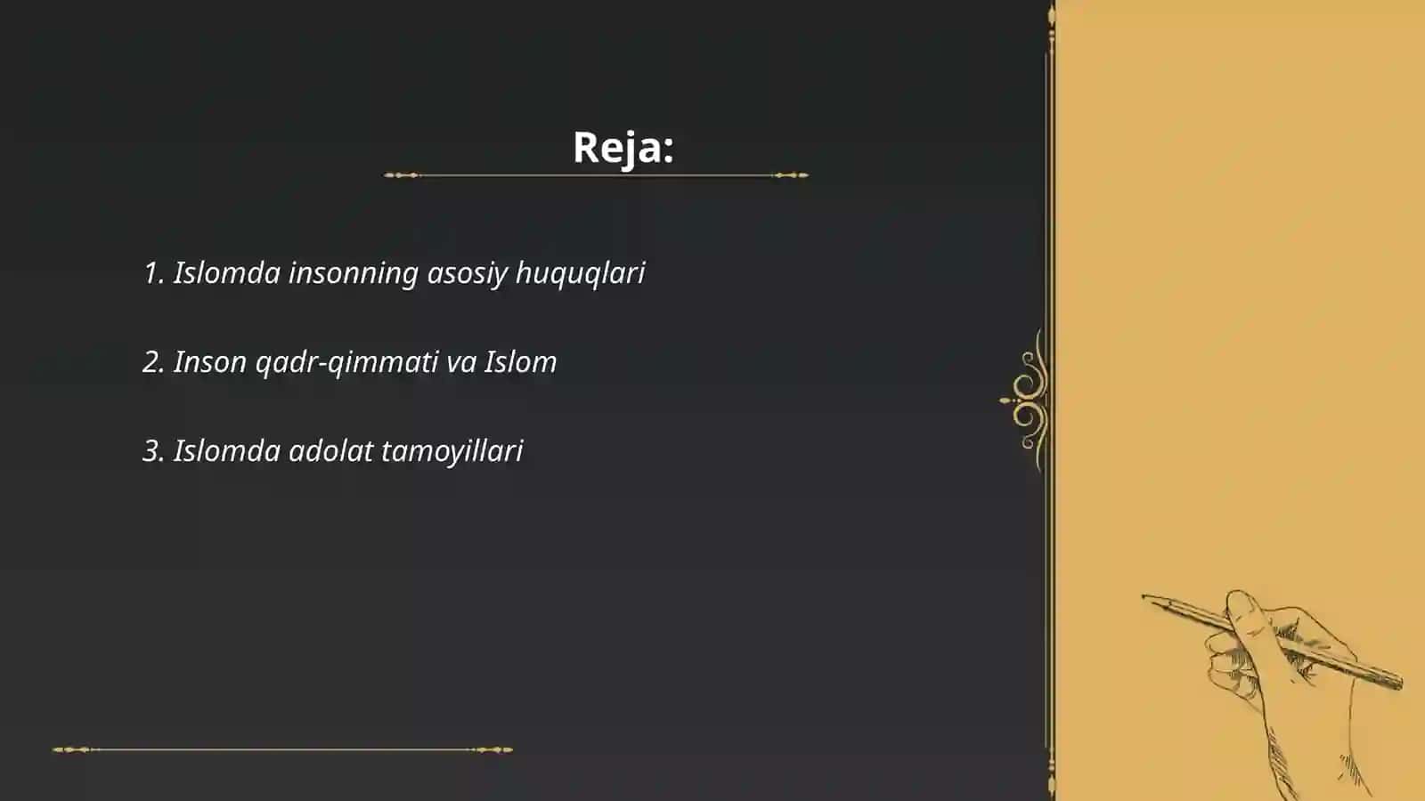 Islomda insonning asosiy huquqlari 2