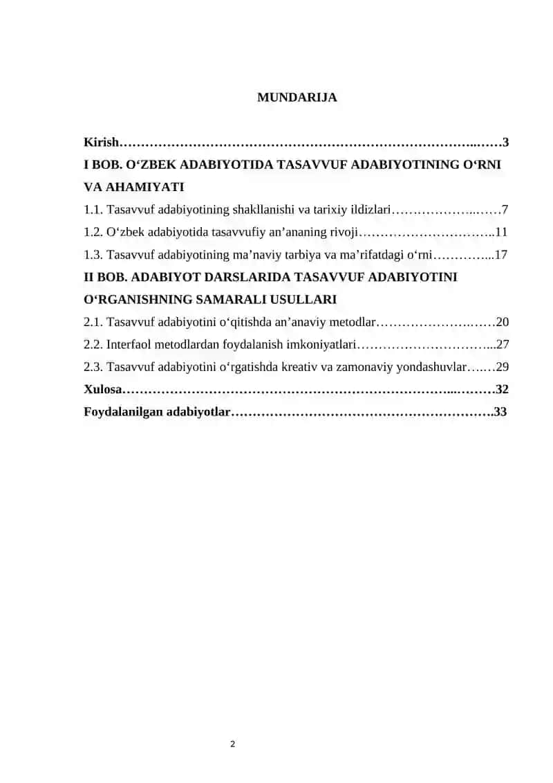 Adabiyot darslarida tasavvuf adabiyotini o‘rganish usullari 2