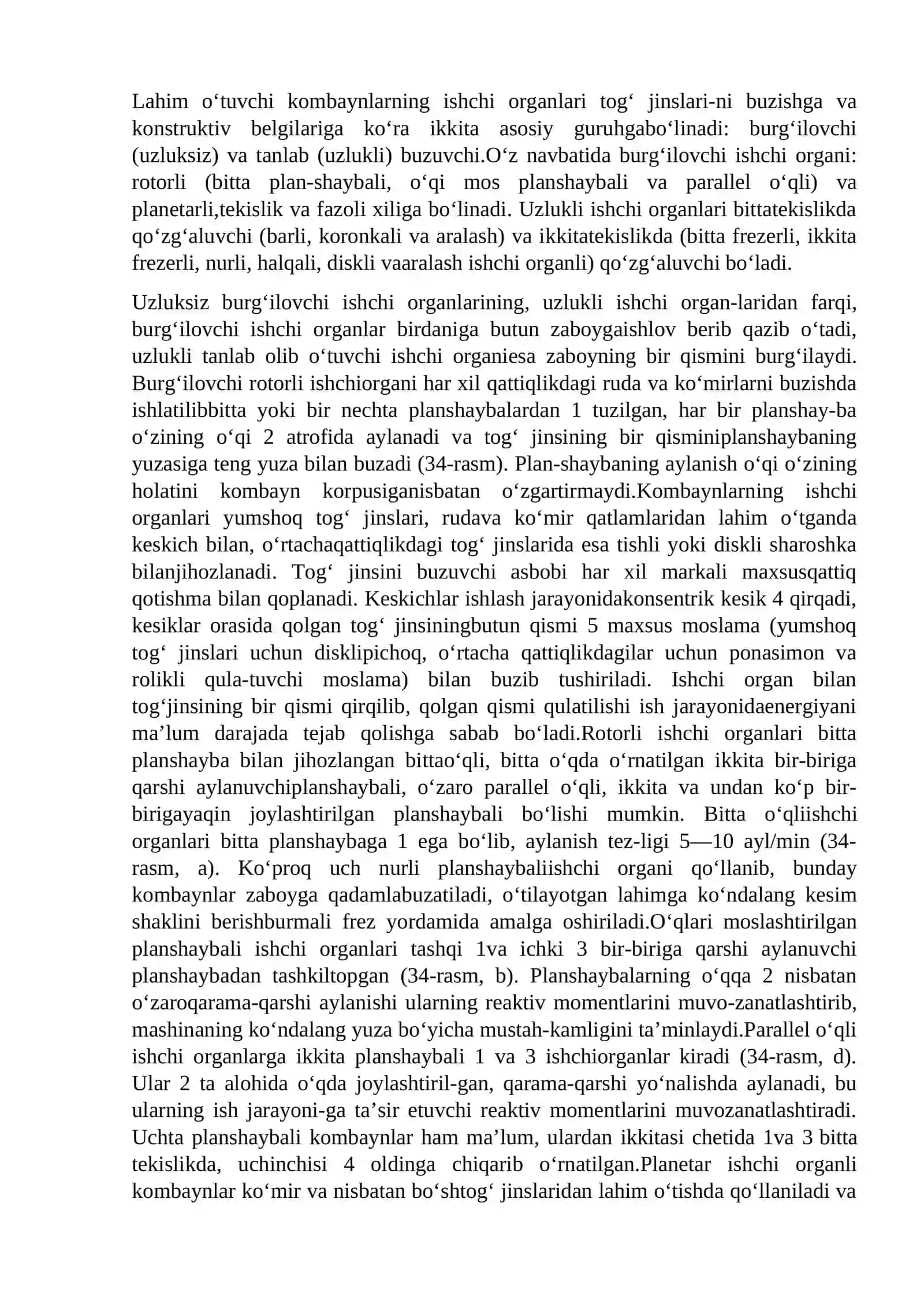 Lahim o’tish va qazib olish kombaynlari 2