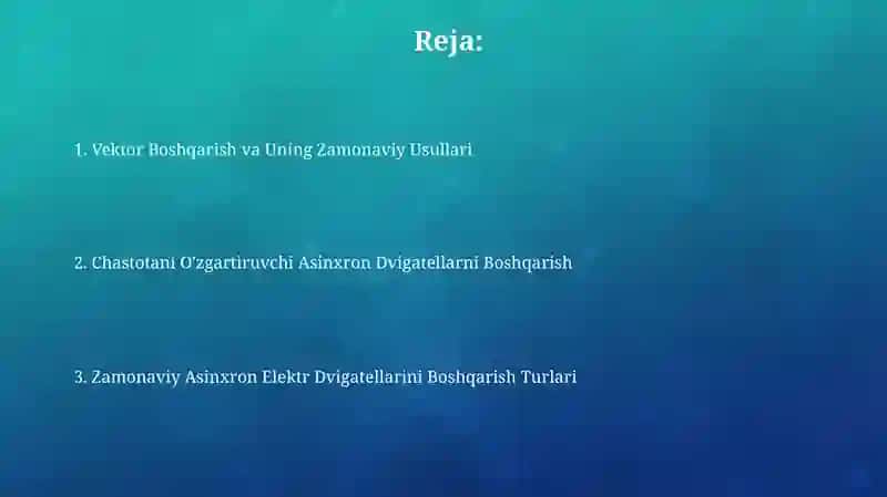 Sensorsiz Boshqarish 2