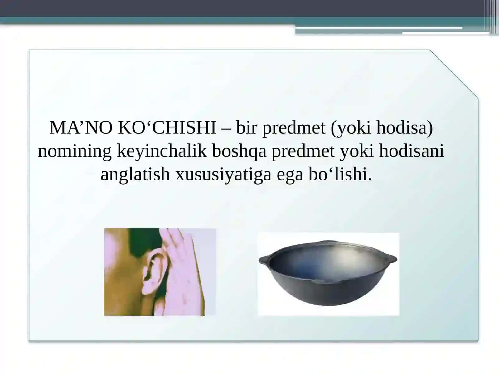 Leksemalarda ma'no ko'chishi 2