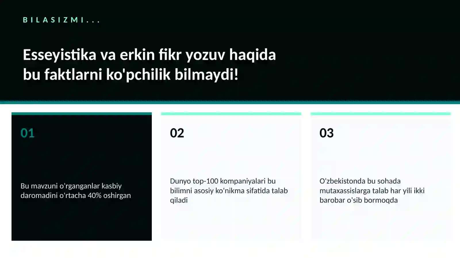 Esseyistika va erkin fikr yozuv 2