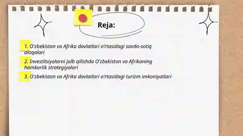 O`zbekiston va Afrika hamkorligi 2