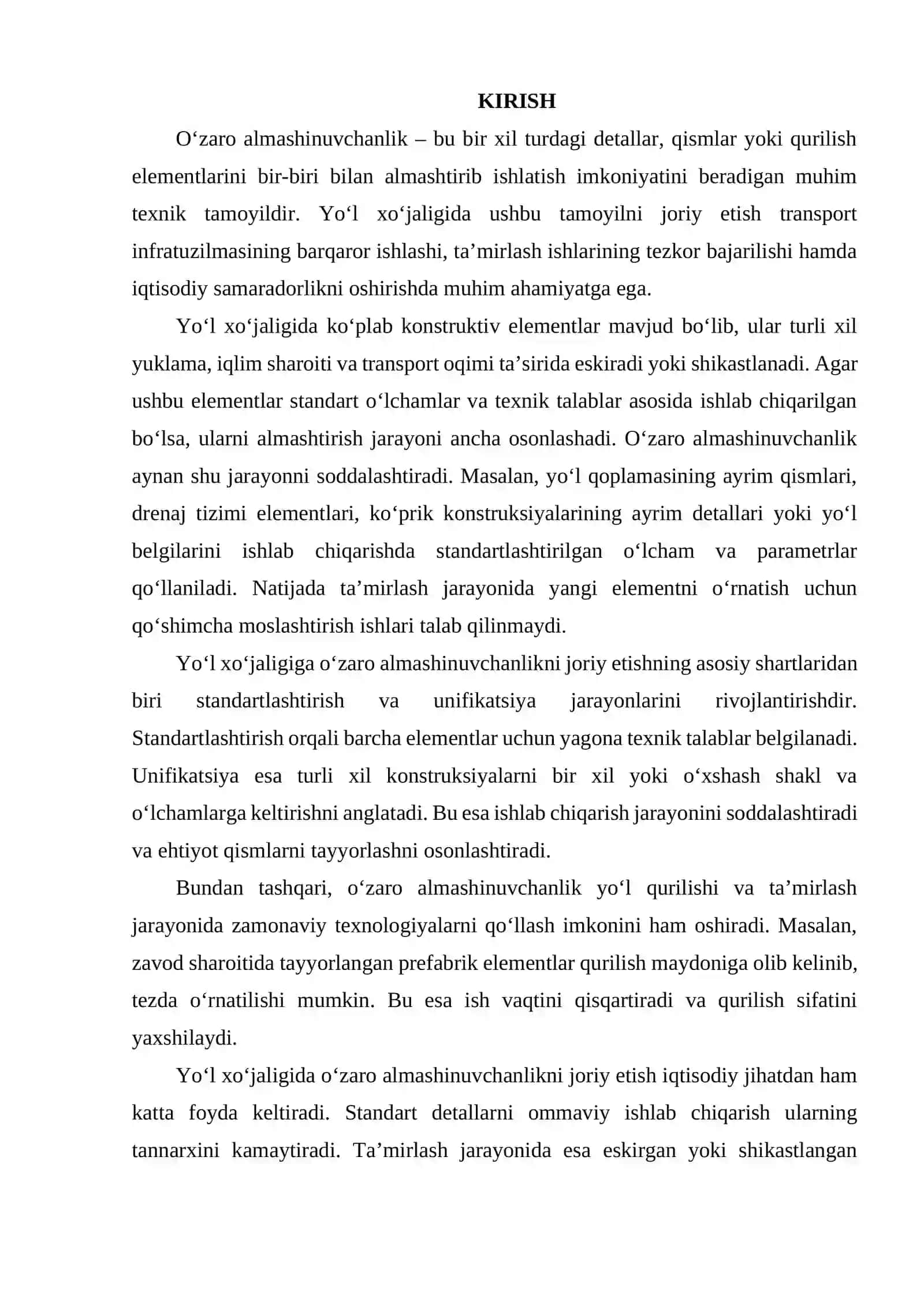 O‘ZARO ALMASHINUVCHANLIKNI YO‘L XO‘JALIGIGA JORIY ETISH 2