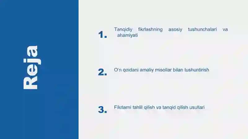 Tanqidiy fikrlashning oʻn qoidasi 2