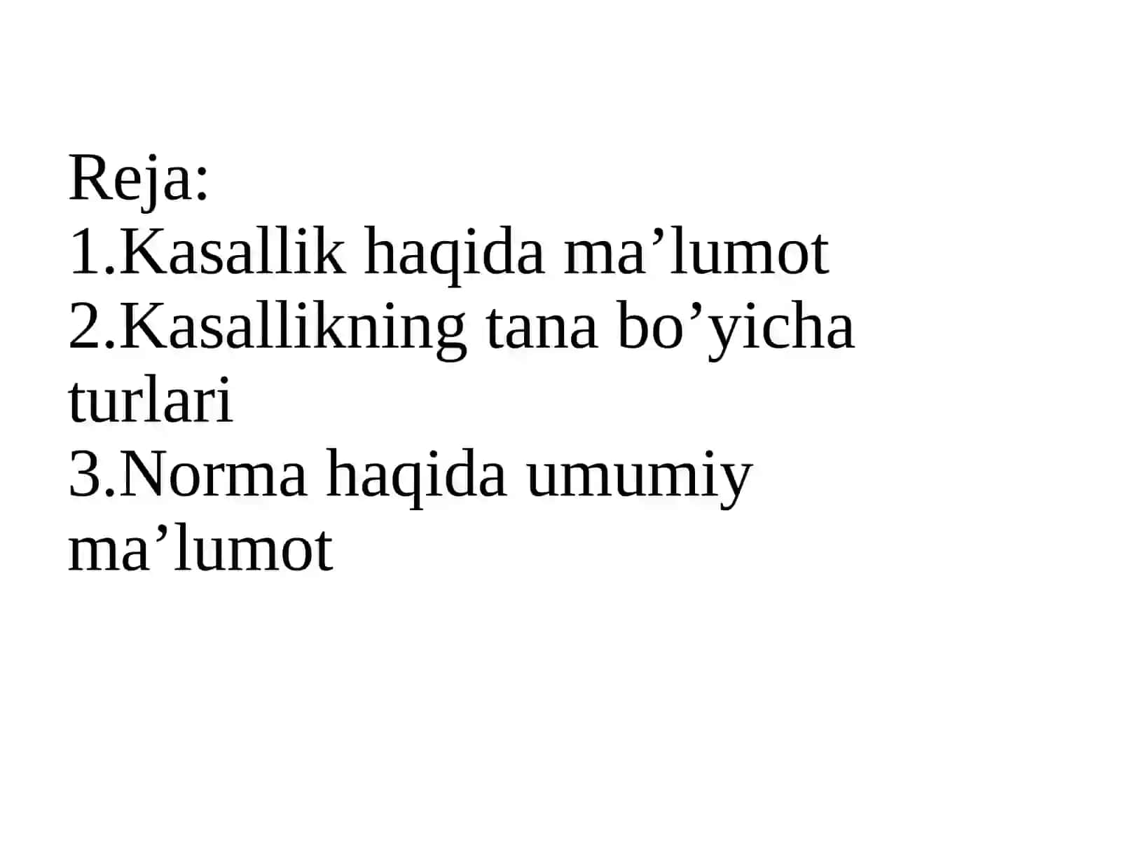 Kasallik va norma tushunchasi 2