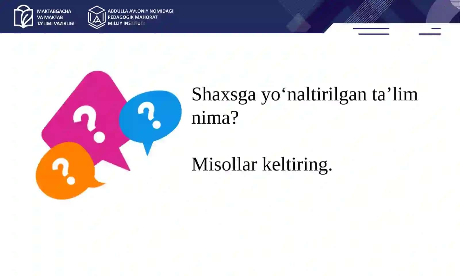 Zamonaviy ta’lim paradigmalari 2