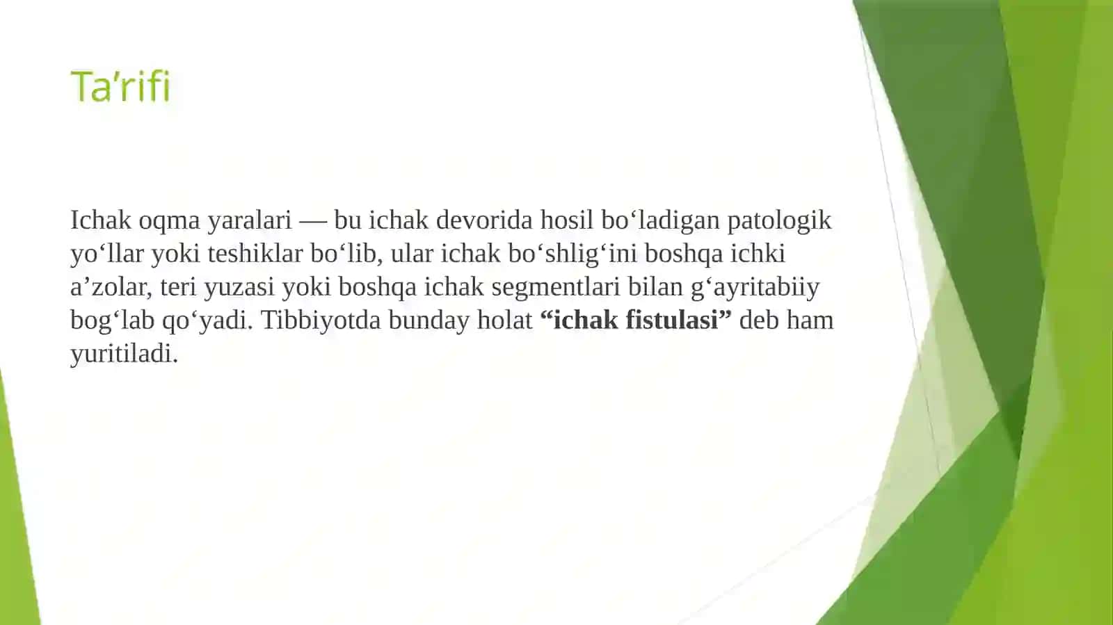 Ichak oqma yaralari va ularni davolash 2