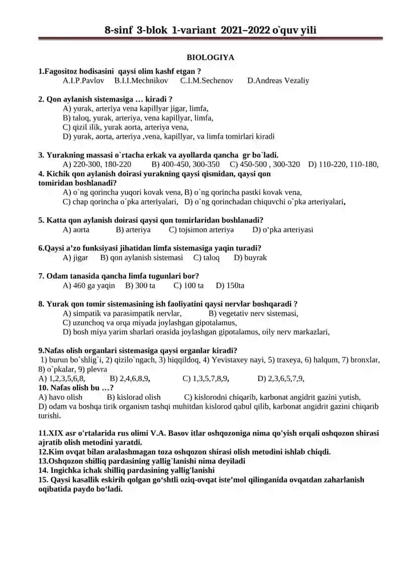 BIOLOGIYA 2