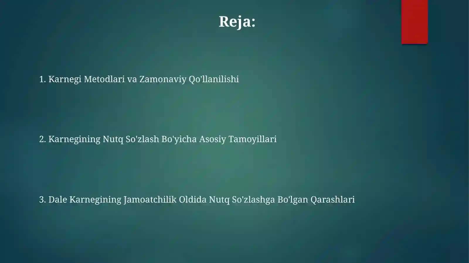 Дейл Карнеги ва унинг нотиқлик ҳақидаги қарашлари 2