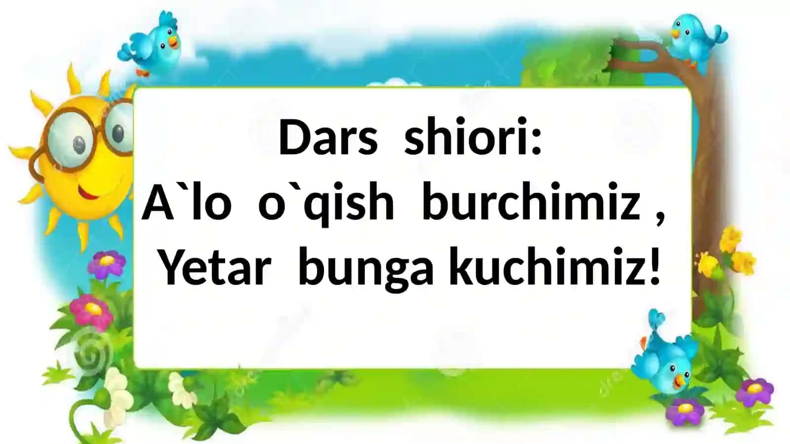 2-sinf Fan: Ona tili o`qish savodxonligi 2