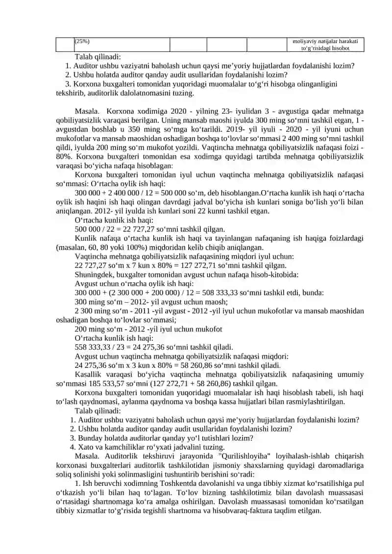 MEHNAT HAQI HISOBI VA TO’LASH JARAYONI AUDITI 2