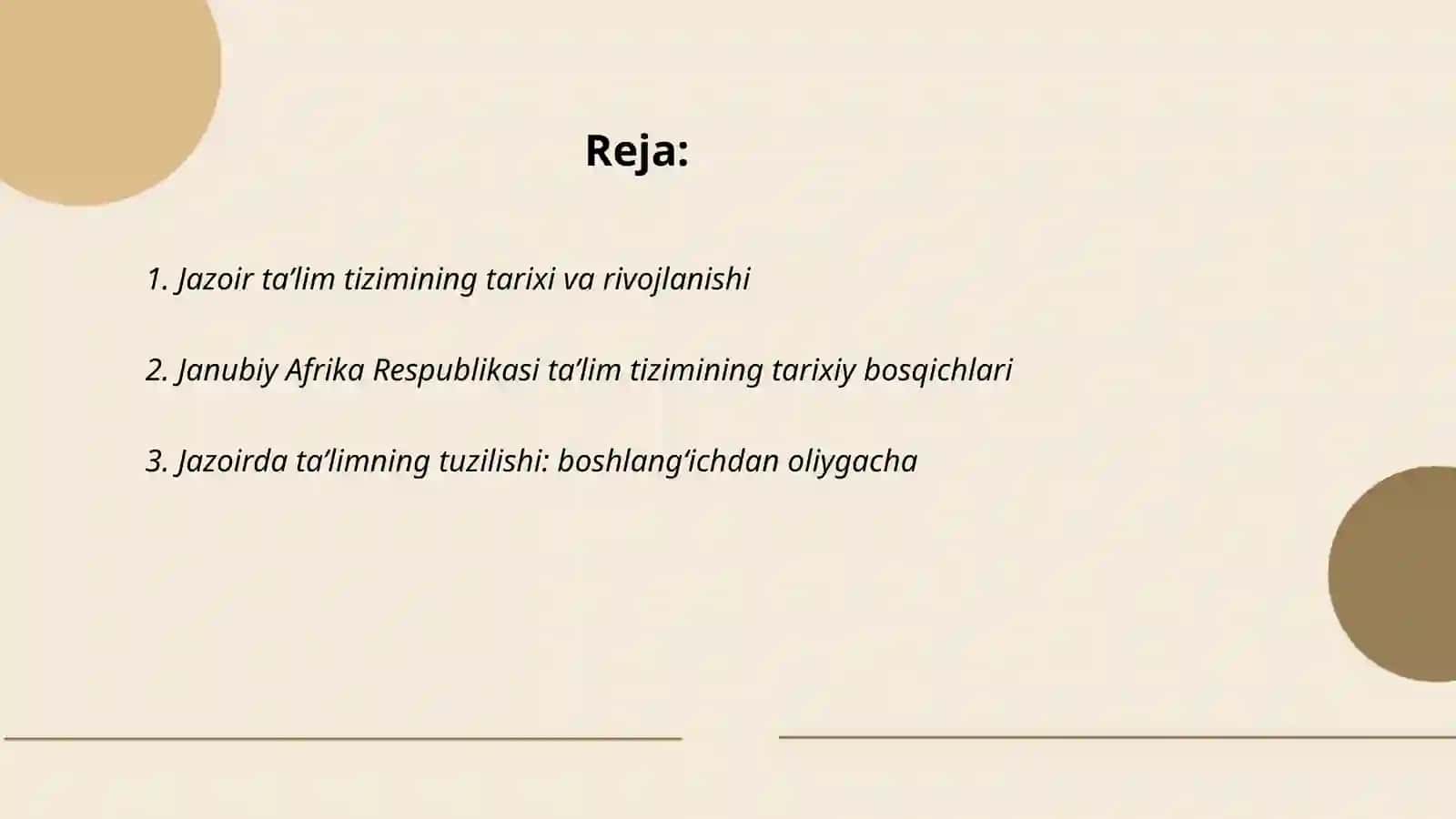 Jazoir ta’lim tizimi 2