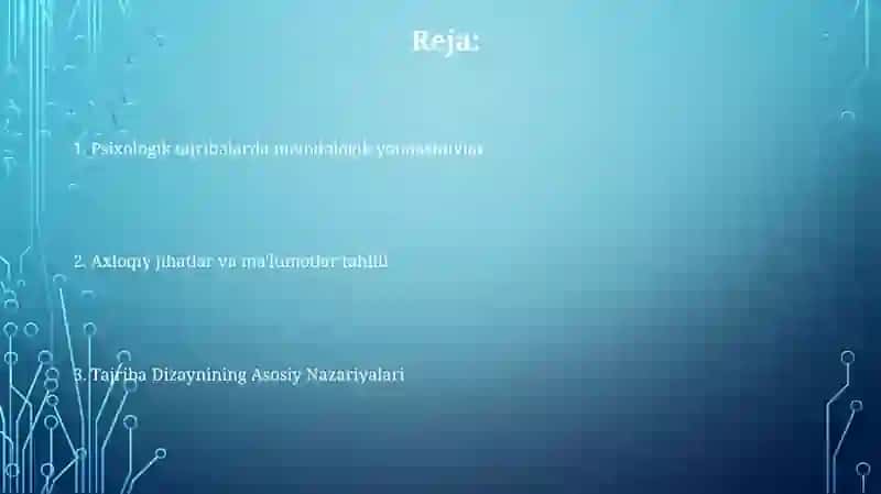 Psixologik eksperiment nazariyasi va amaliyoti 2