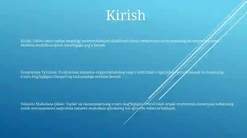 Evolyutsion Ta'limot Va Tabiatni Muhofaza Qilish 2