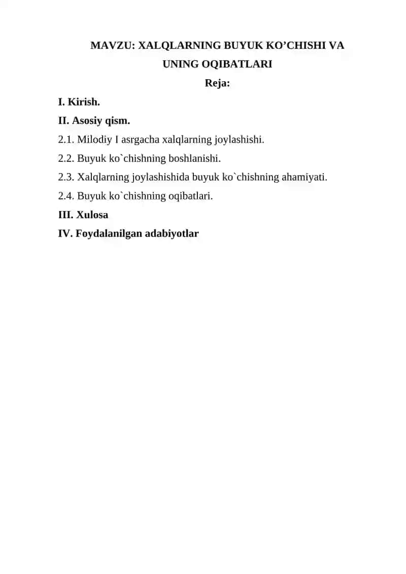 XALQLARNING BUYUK KO’CHISHI VA UNING OQIBATLARI 2