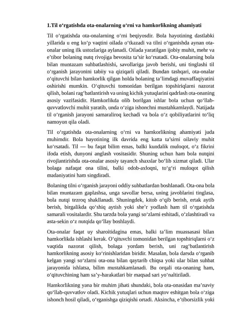 Til o‘rgatish Ota-onalar uchun tavsiyalar 2