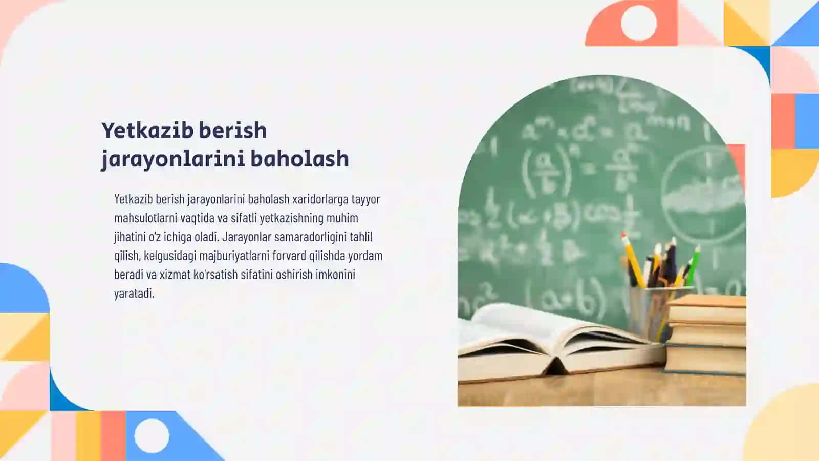 Yetkazib berish jarayonlarini baholash 2