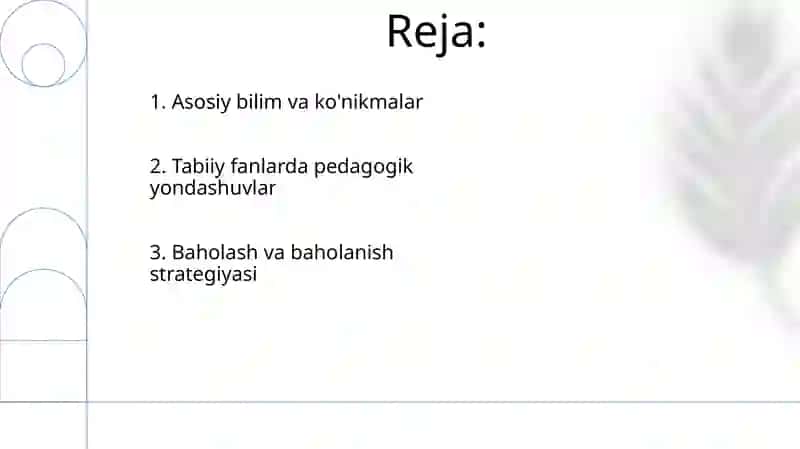 Tabiiy fanni o’qitishda ta’lim tarbiyaning o’rni 2