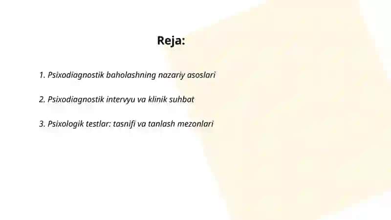 Psixodiagnostik Baholash 2