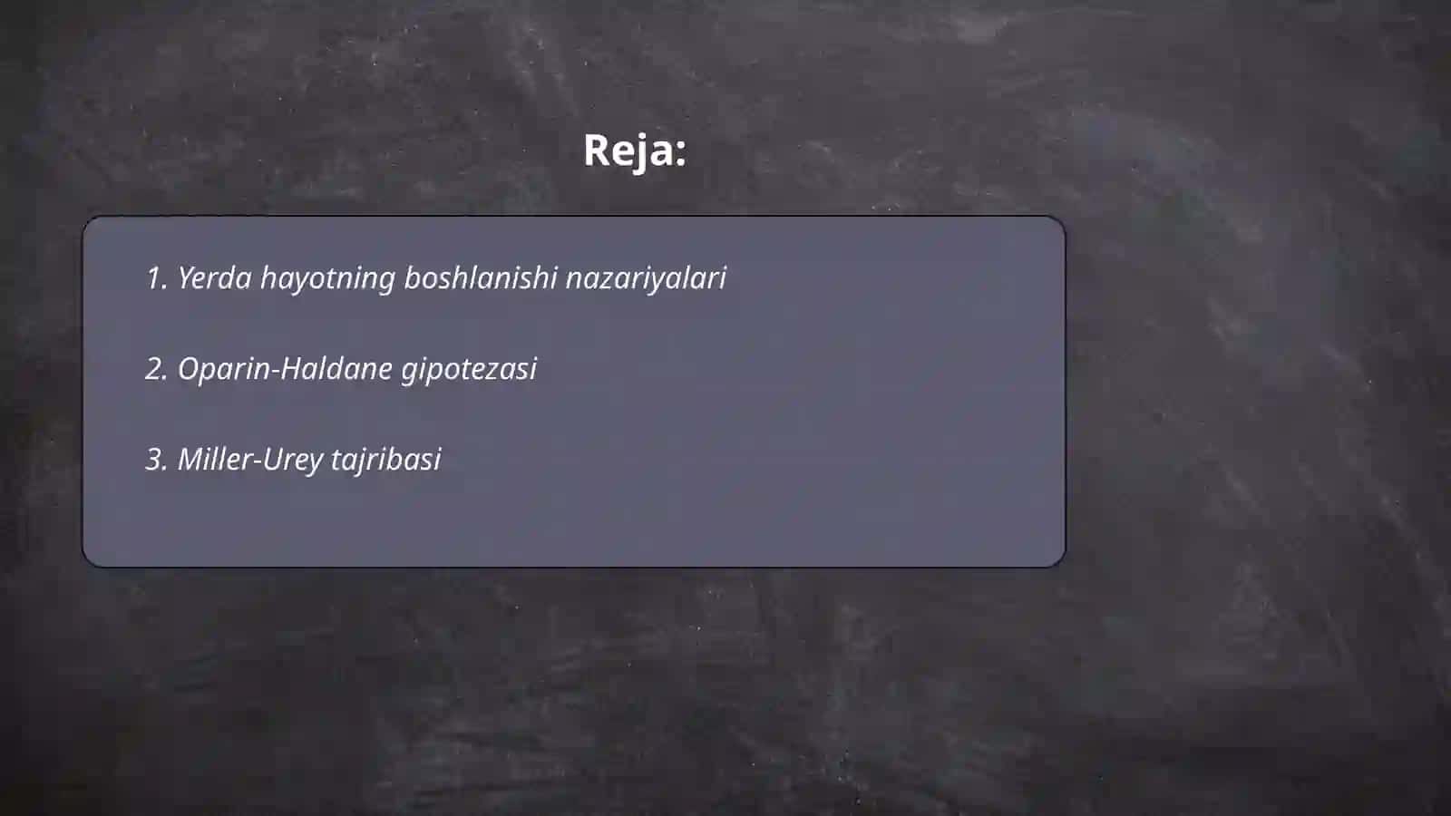 Yerda hayotning paydo boʻlishi 2