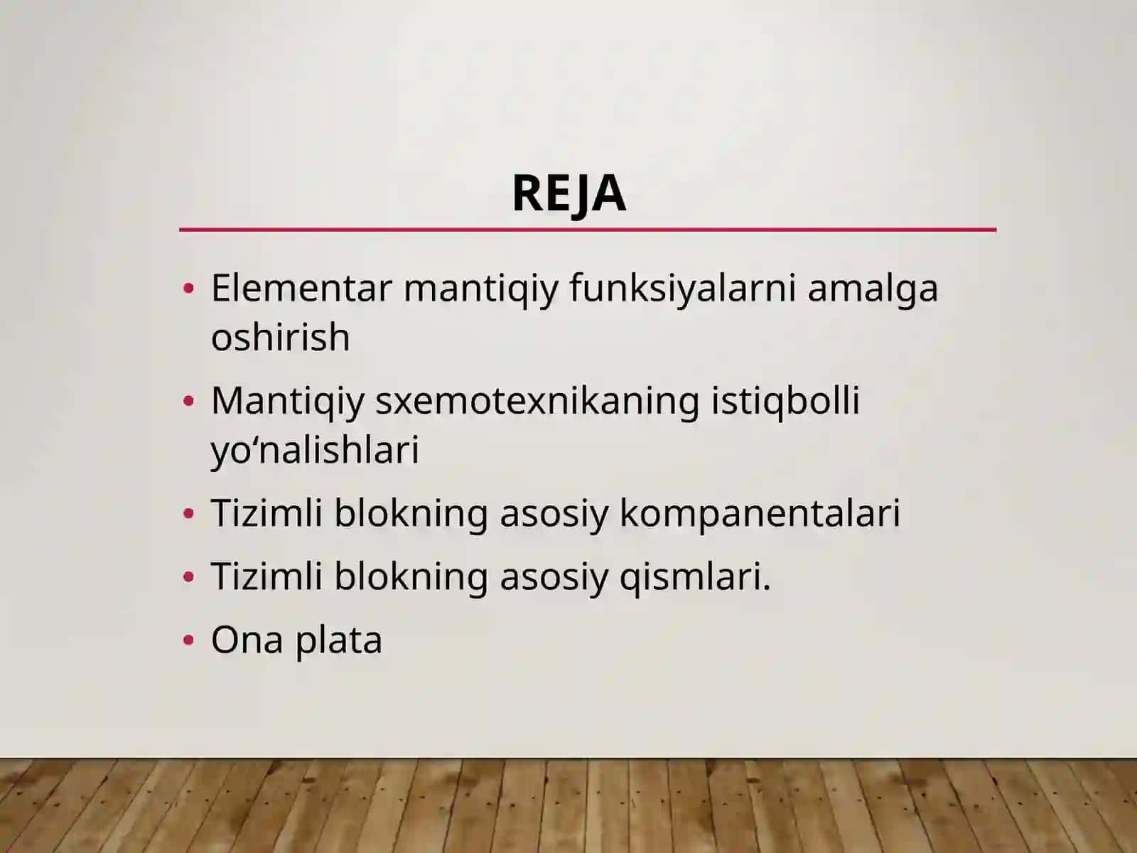 Zamonaviy kompyuterlarning element bazasi 2