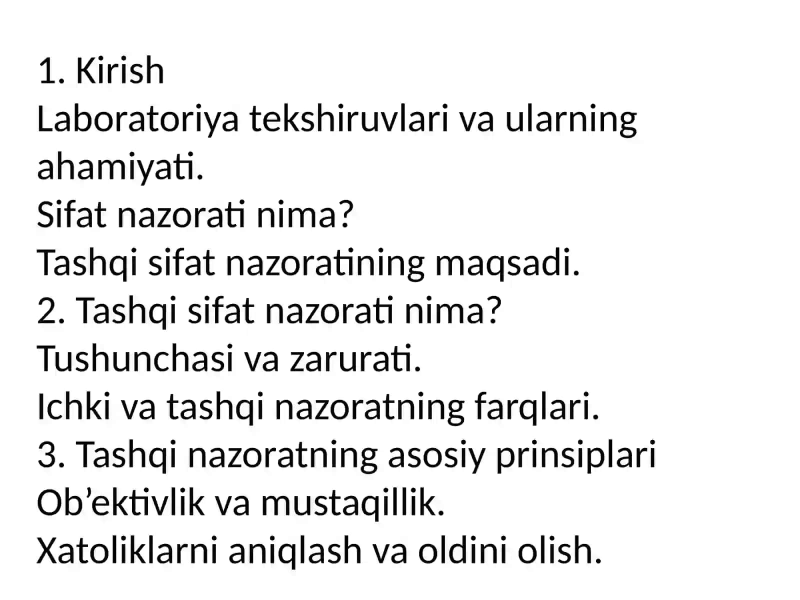 Laboratortekshiruvlar sifatining tashqi nazorati 2