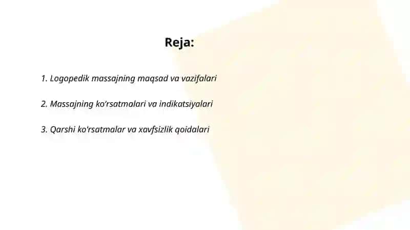Logopedik massajni oʻtkazish boʻyicha uslubiy koʻrsatmalar 2