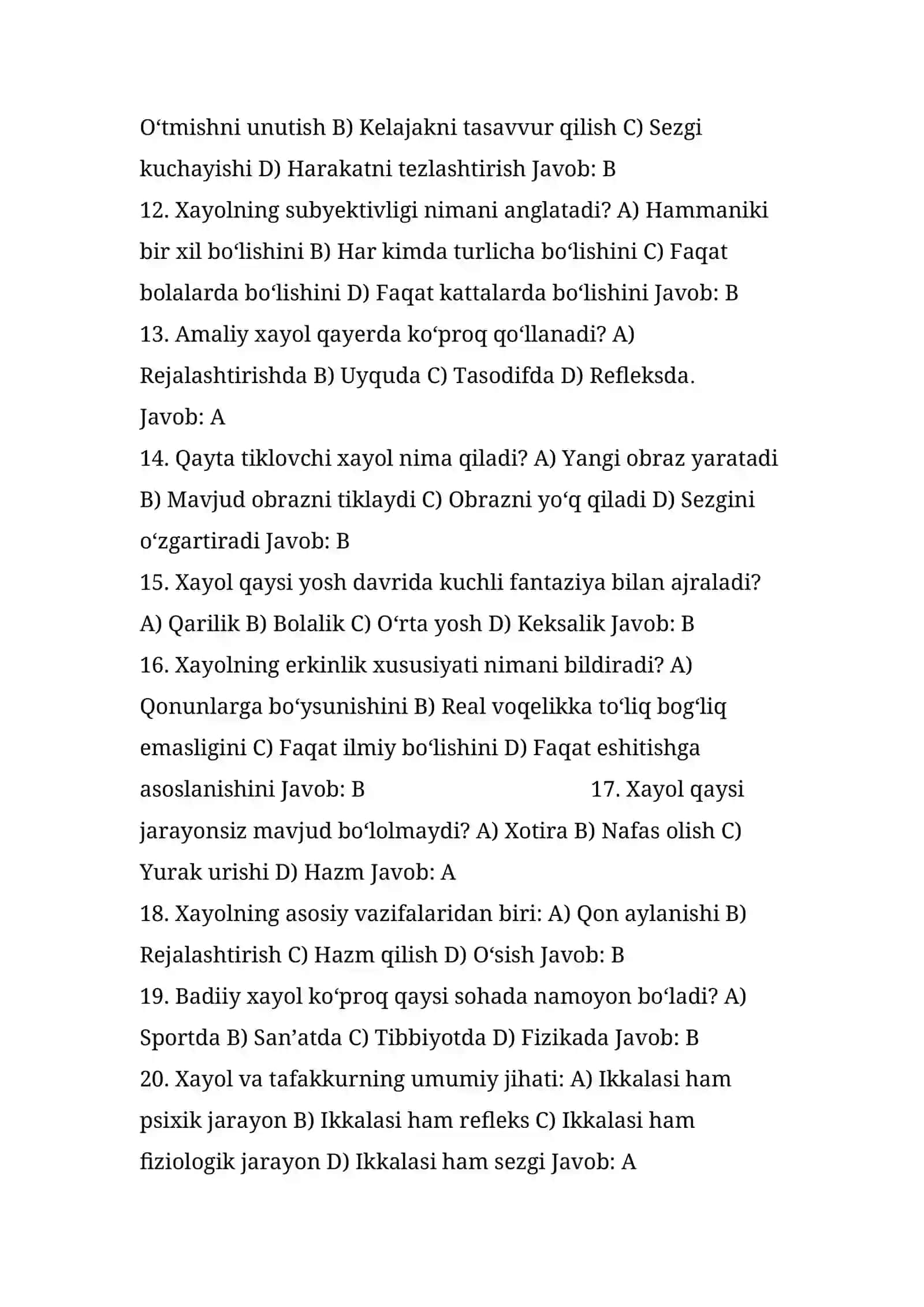 XAYOL HAQIDA TUSHUNCHA 2