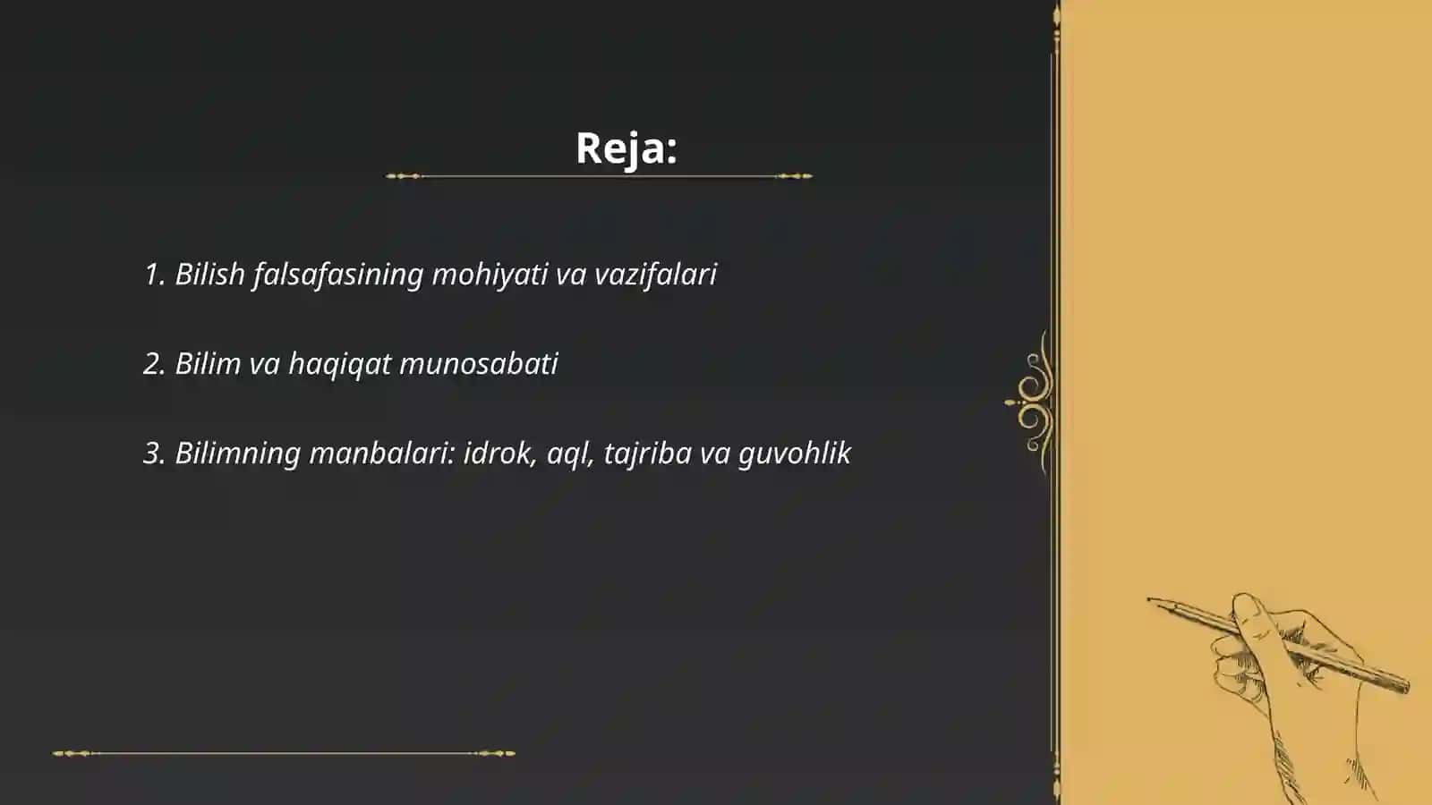 Bilish falsafasi (gnoseologiya) 2
