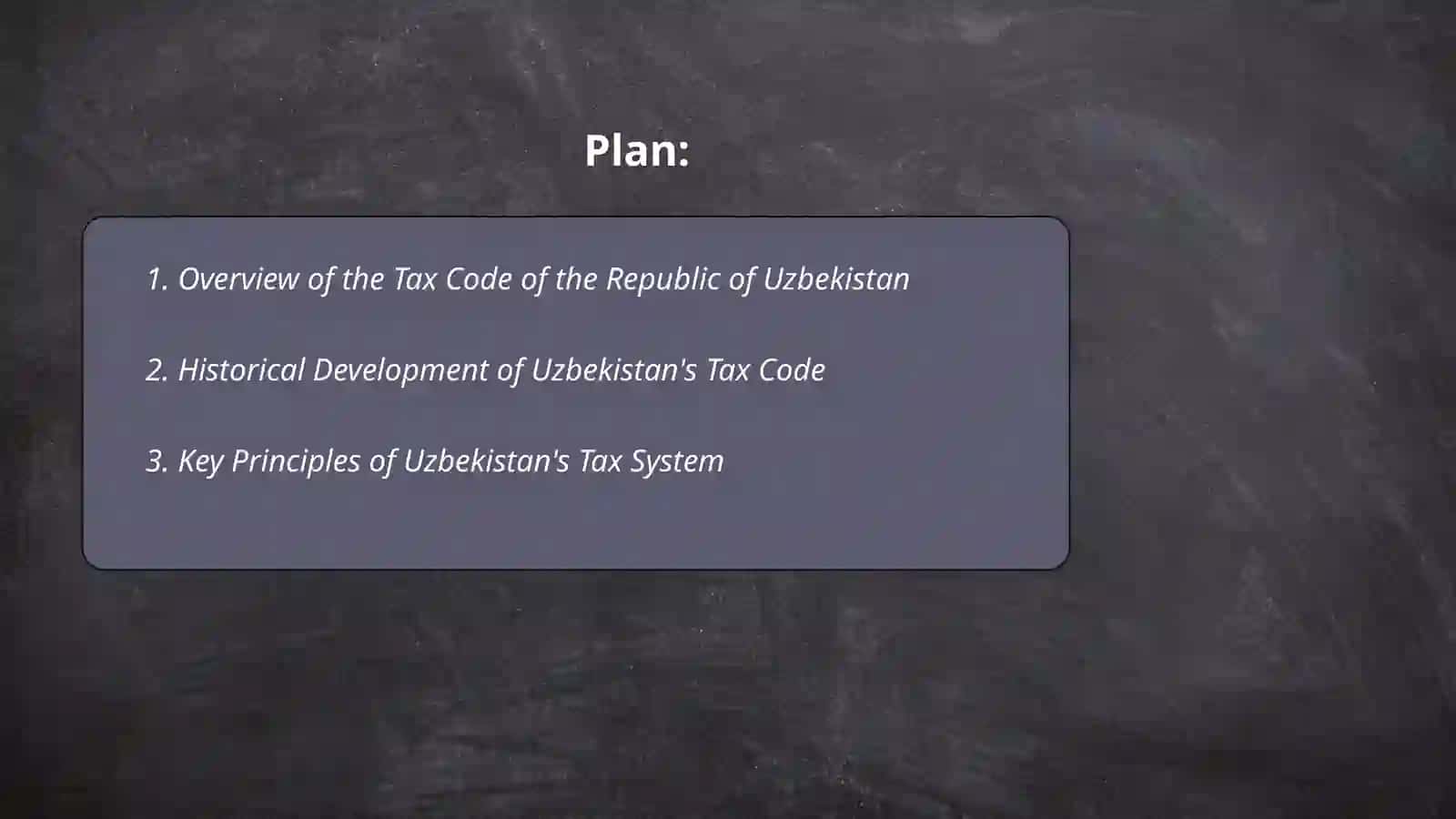 Tax Code of the Republic of Uzbekistan 2