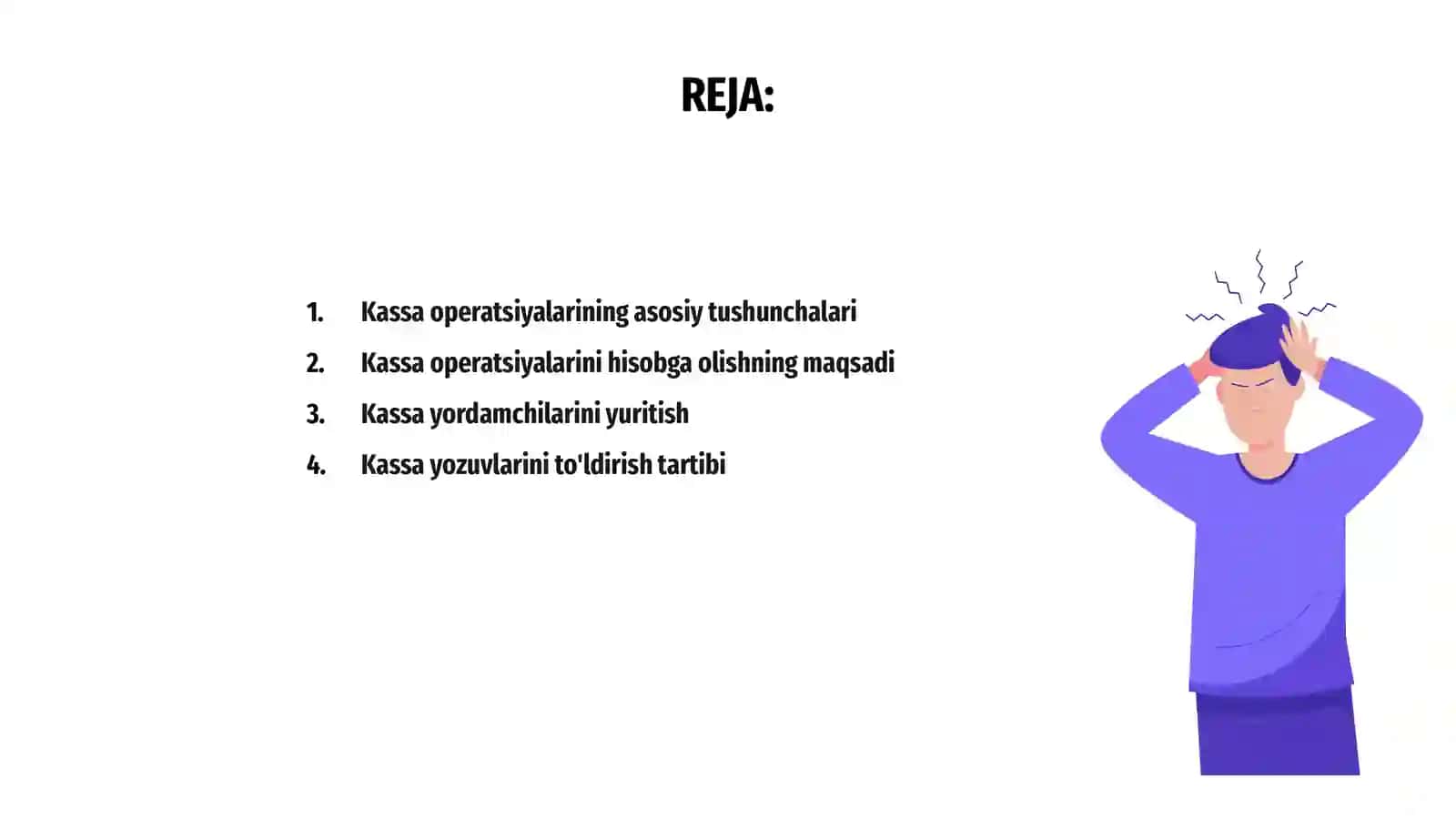 Kassa operatsiyalarini hisobga olish 2